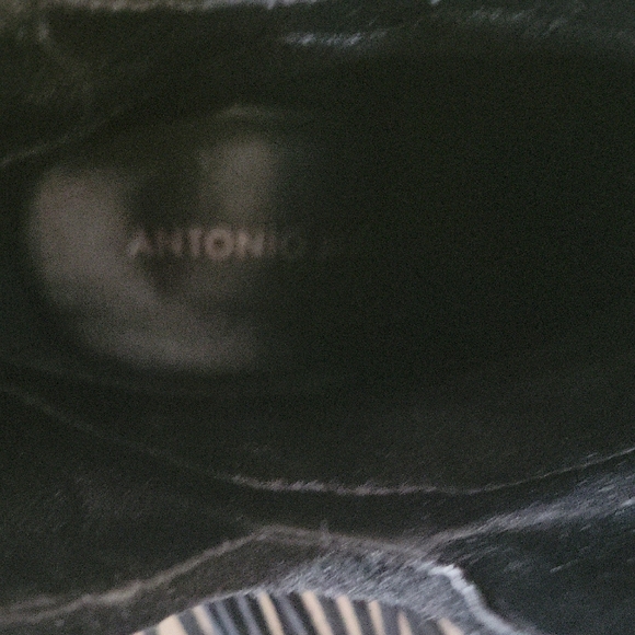 ANTONIO MELANI Dark Suede Fringe Booties - Picture 6 of 8